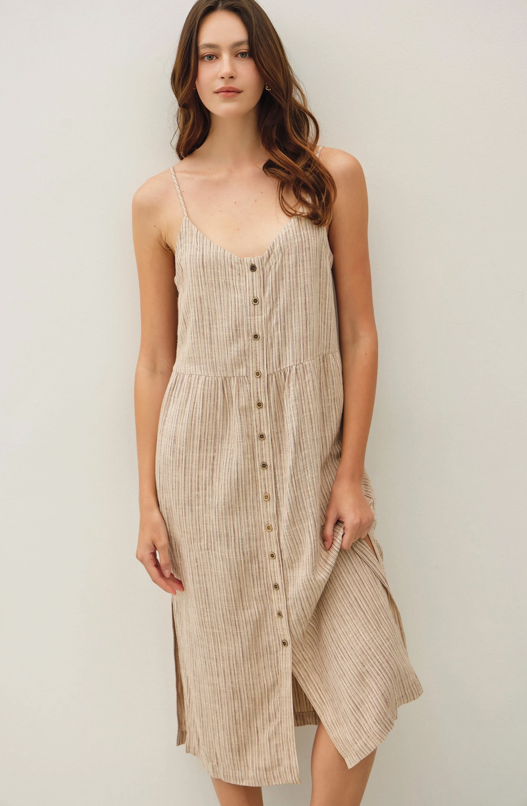 Driftwood Stripe Midi Dress