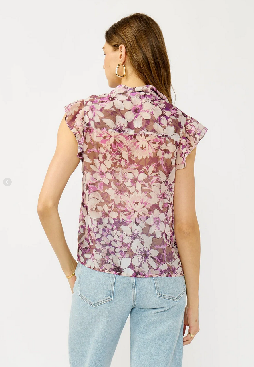 Vintage Vine Flutter Sleeve Top