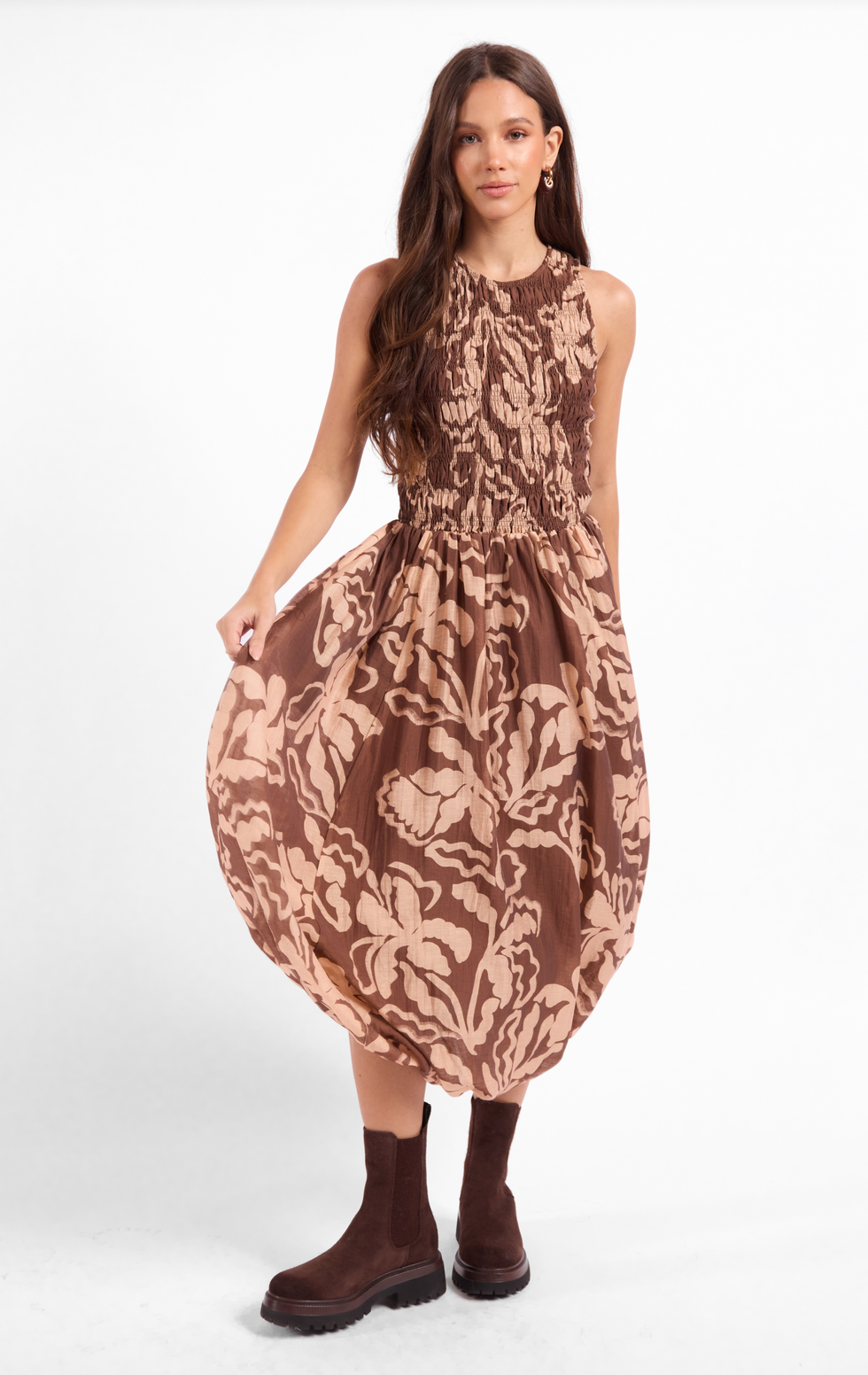 Rustic Charm Midi Dress