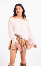 Sepia Sky Off Shoulder Top