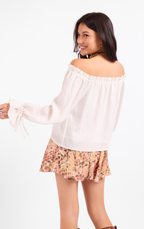 Sepia Sky Off Shoulder Top