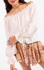 Sepia Sky Off Shoulder Top