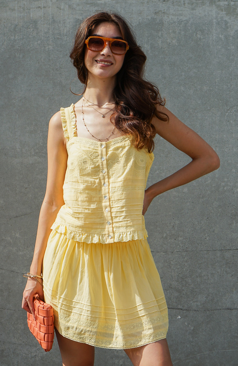 Luna Lace Button-Front Top