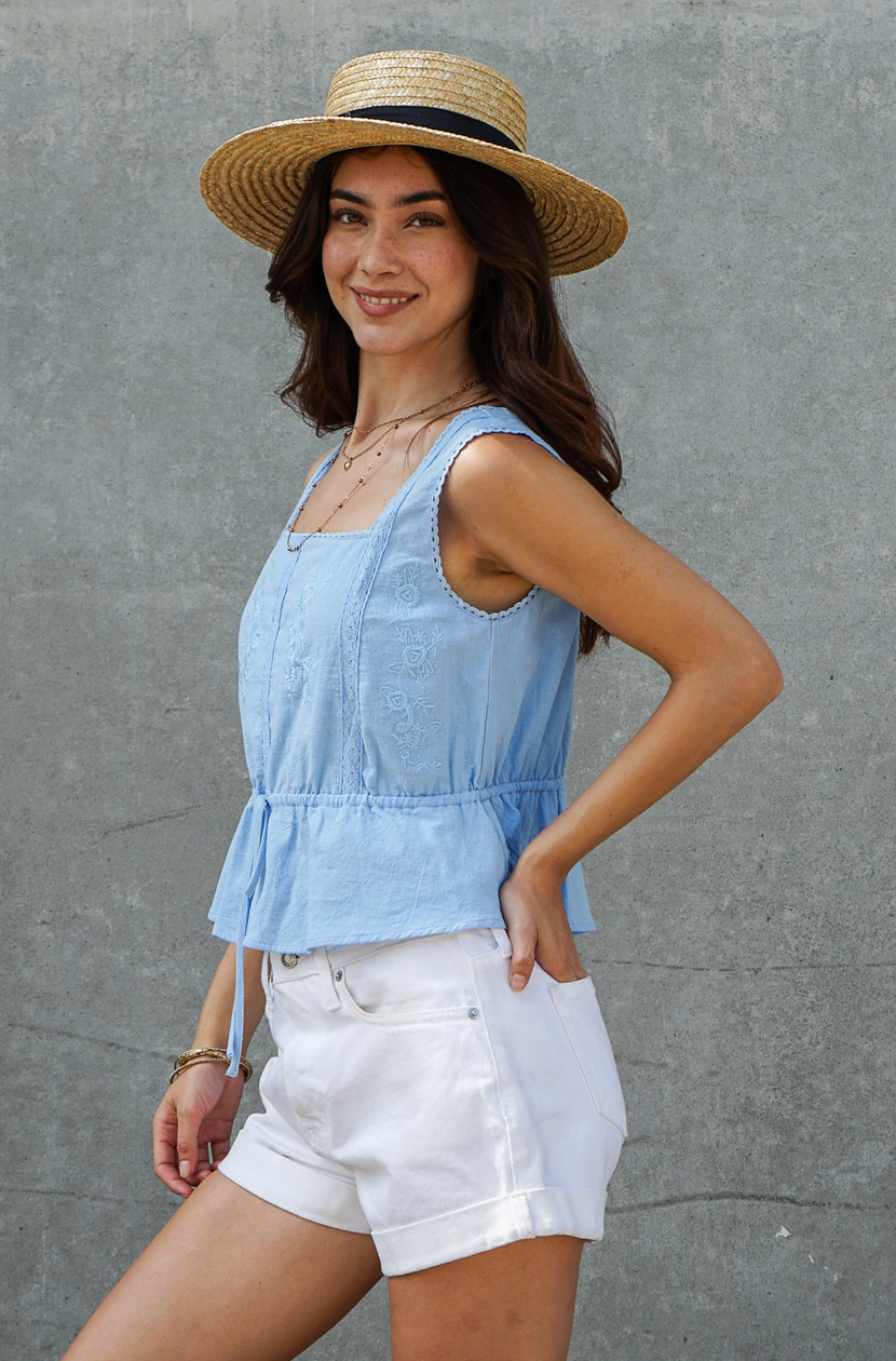 Meadow Lace Peplum Tank