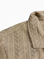 Jacquard Crochet Striped Shirt
