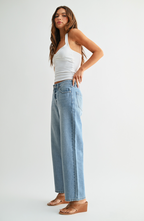 High Rise Loose Fit Straight Denim