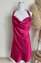 Midnight Kiss Satin Dress
