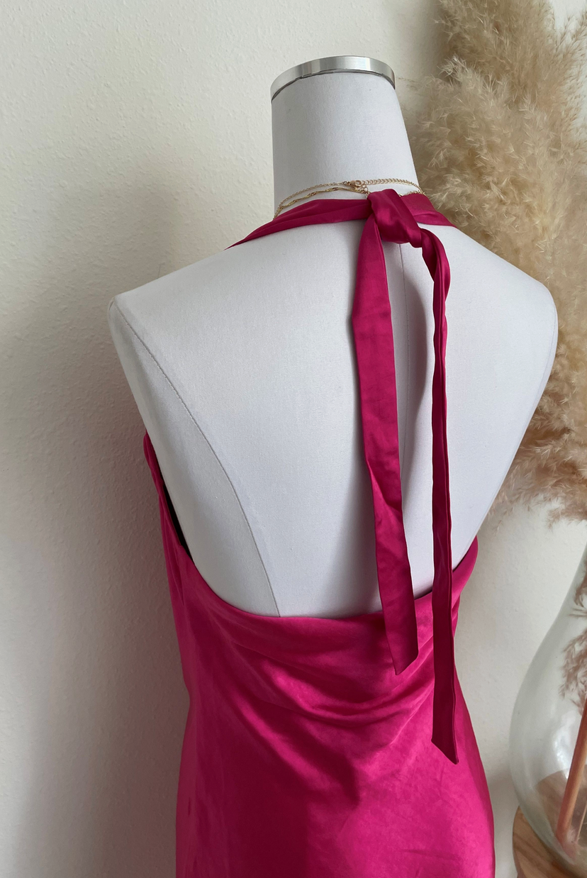 Midnight Kiss Satin Dress