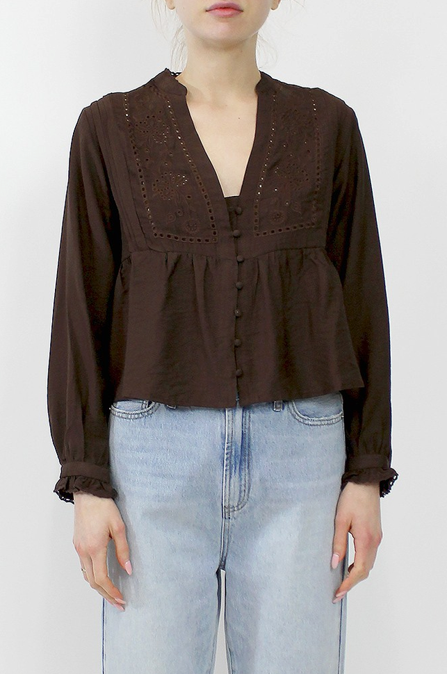 Mocha Meadow Blouse