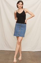 Harbor Button Denim Skirt