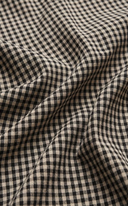 Merit Cropped Gingham Linen Top