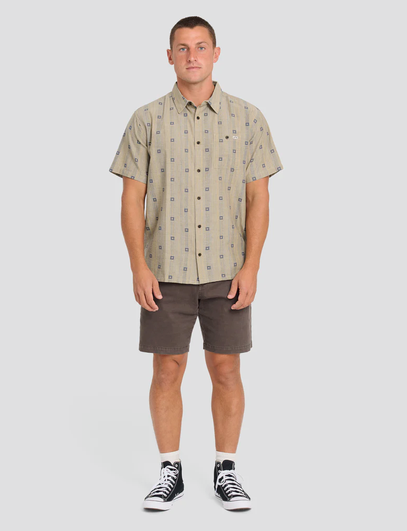 Sundays Jacquard Short Sleeve Woven Shirt