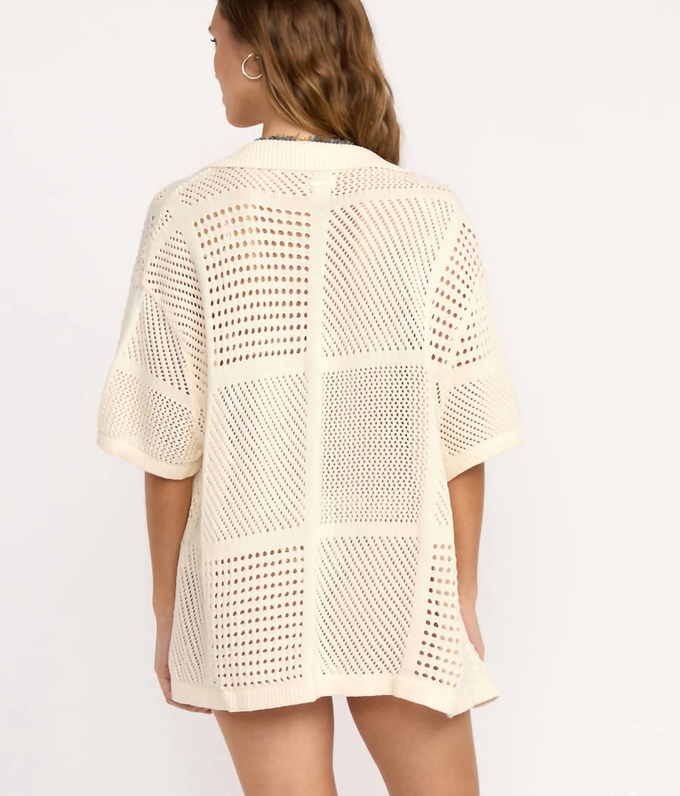Cool Down Short Sleeve Sweater