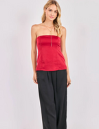 Romy Satin Tube Top