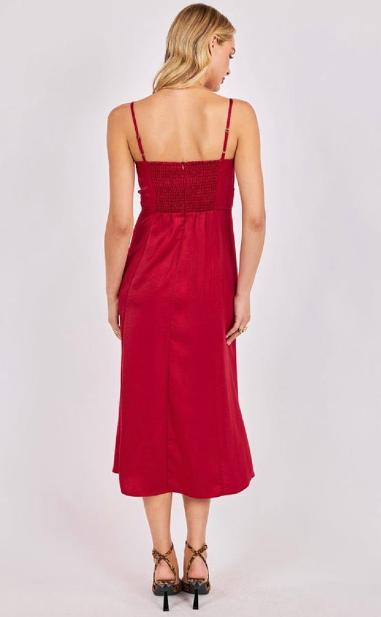 Romy Satin Midi Dress