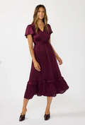 Bordeaux Midi Dress