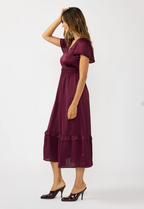 Bordeaux Midi Dress