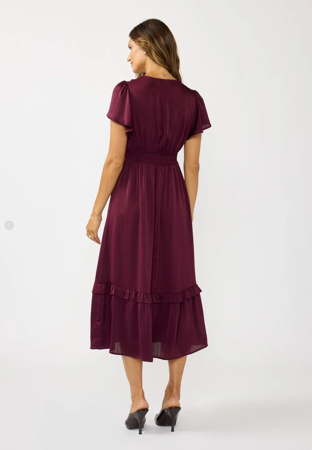 Bordeaux Midi Dress