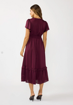 Bordeaux Midi Dress