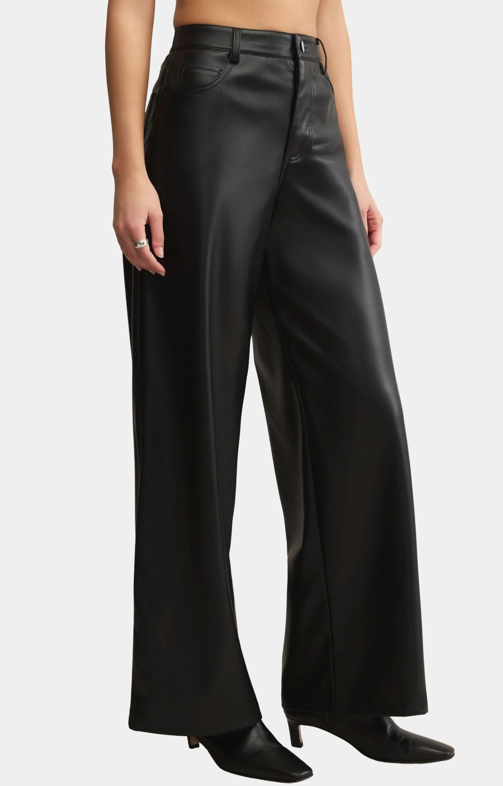 Marli Wide Leg Faux Leather Pant