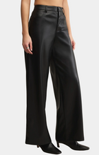 Marli Wide Leg Faux Leather Pant