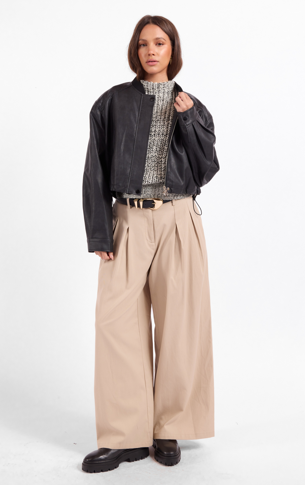 Academy Vegan Leather Bomber