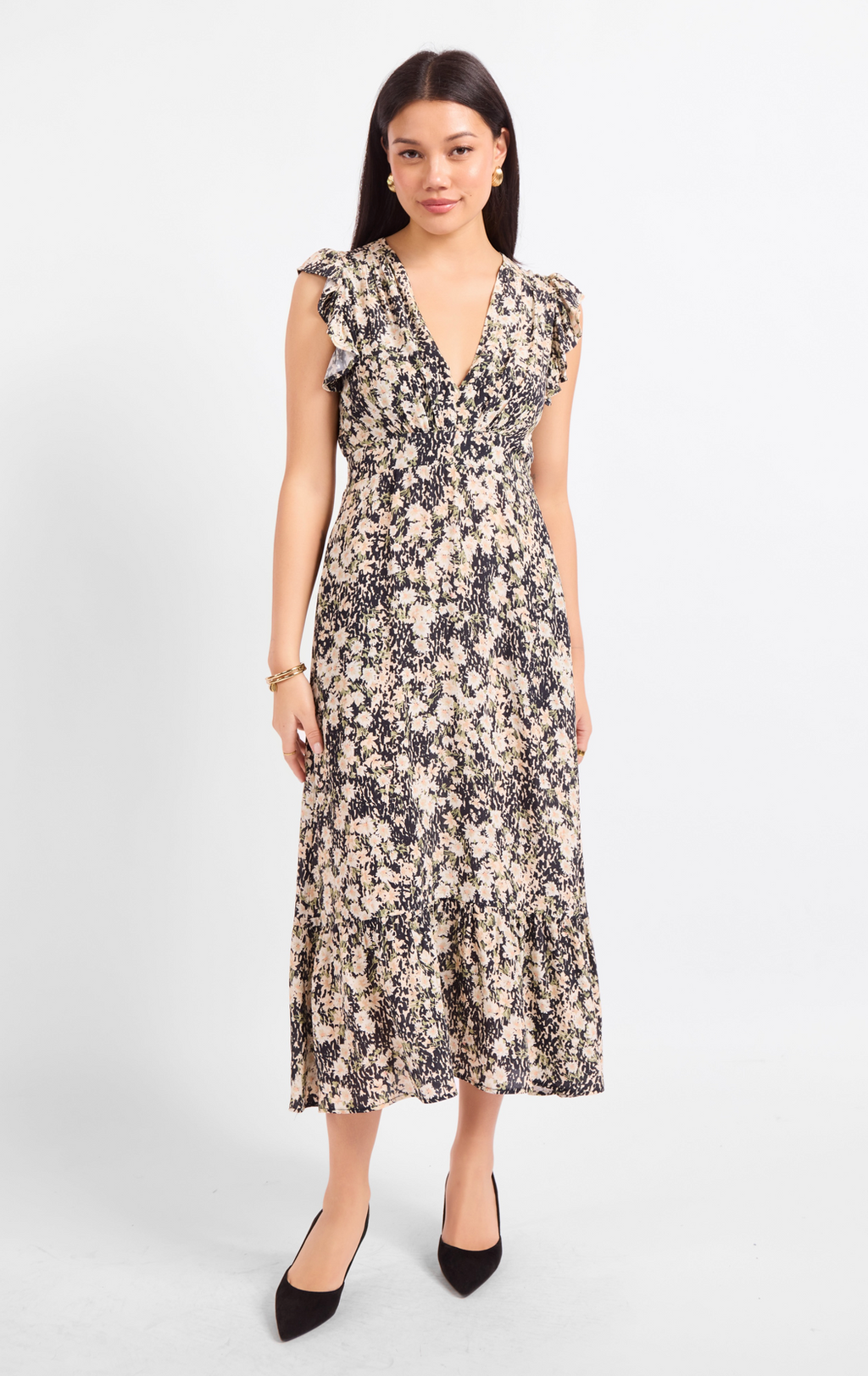Painted Fields Midi Dress