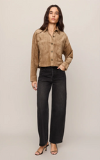 All Day Cropped Suede Jacket