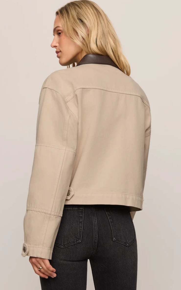 Rey Cropped Denim Chore Jacket