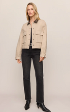 Rey Cropped Denim Chore Jacket