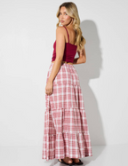 Chelsea Check Maxi Skirt