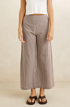 London Check Wide Leg Pant