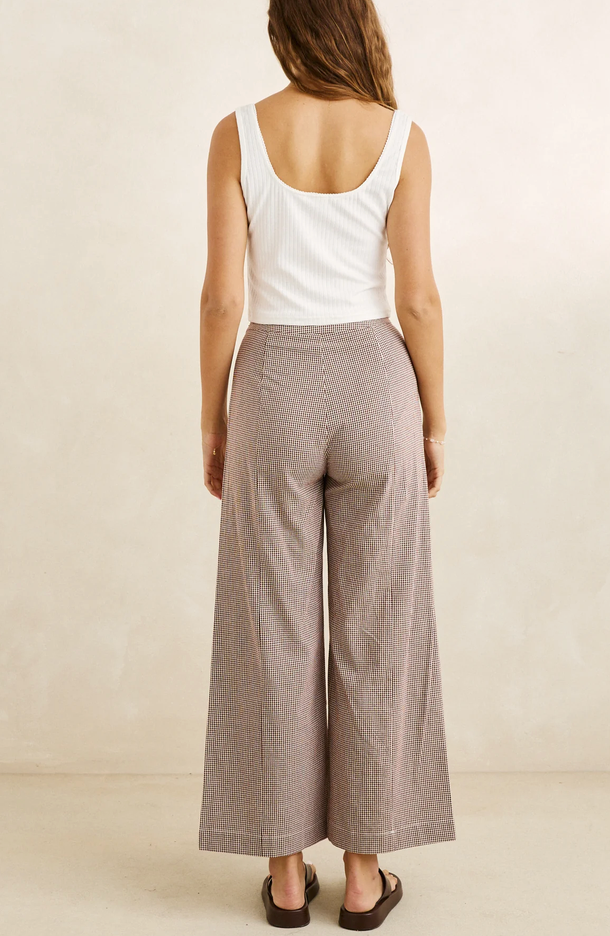 London Check Wide Leg Pant