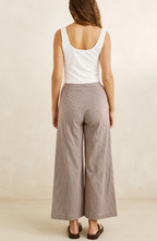 London Check Wide Leg Pant