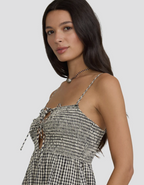 Beach Check Midi Dress
