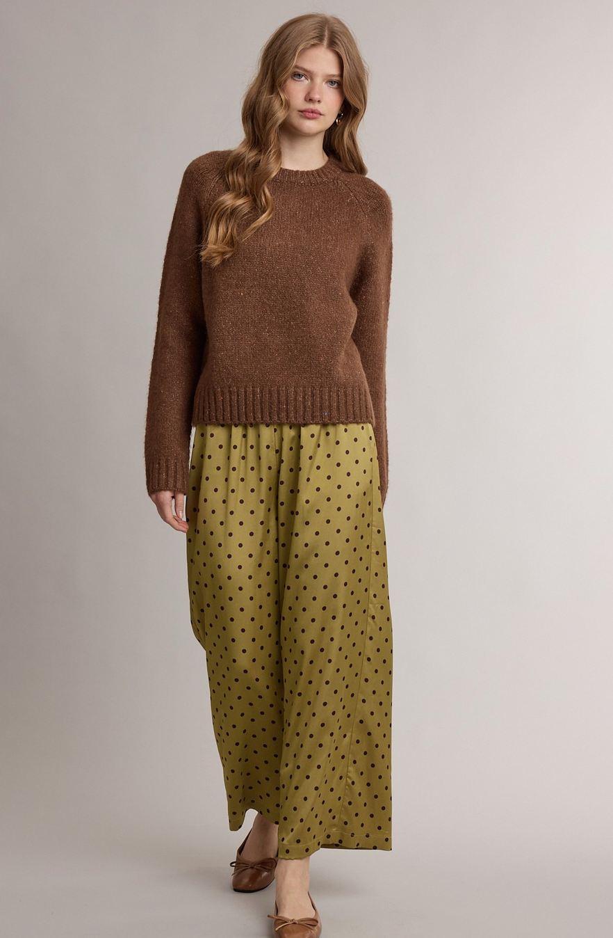 Speckled Soft Knit Crewneck Sweater