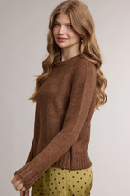 Speckled Soft Knit Crewneck Sweater