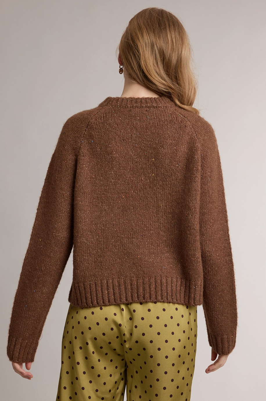 Speckled Soft Knit Crewneck Sweater