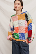 Color Theory Patchwork Sweater