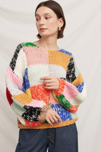 Color Theory Patchwork Sweater