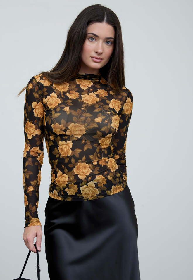 Gilded Rose Mesh Top