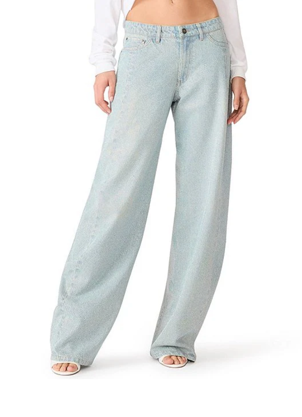 Rori Crystal Embellished Barrel Jean