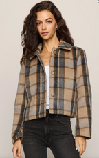 Petra Plaid Shrunken Jacket