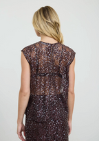 Afterglow Sequin Lace Top