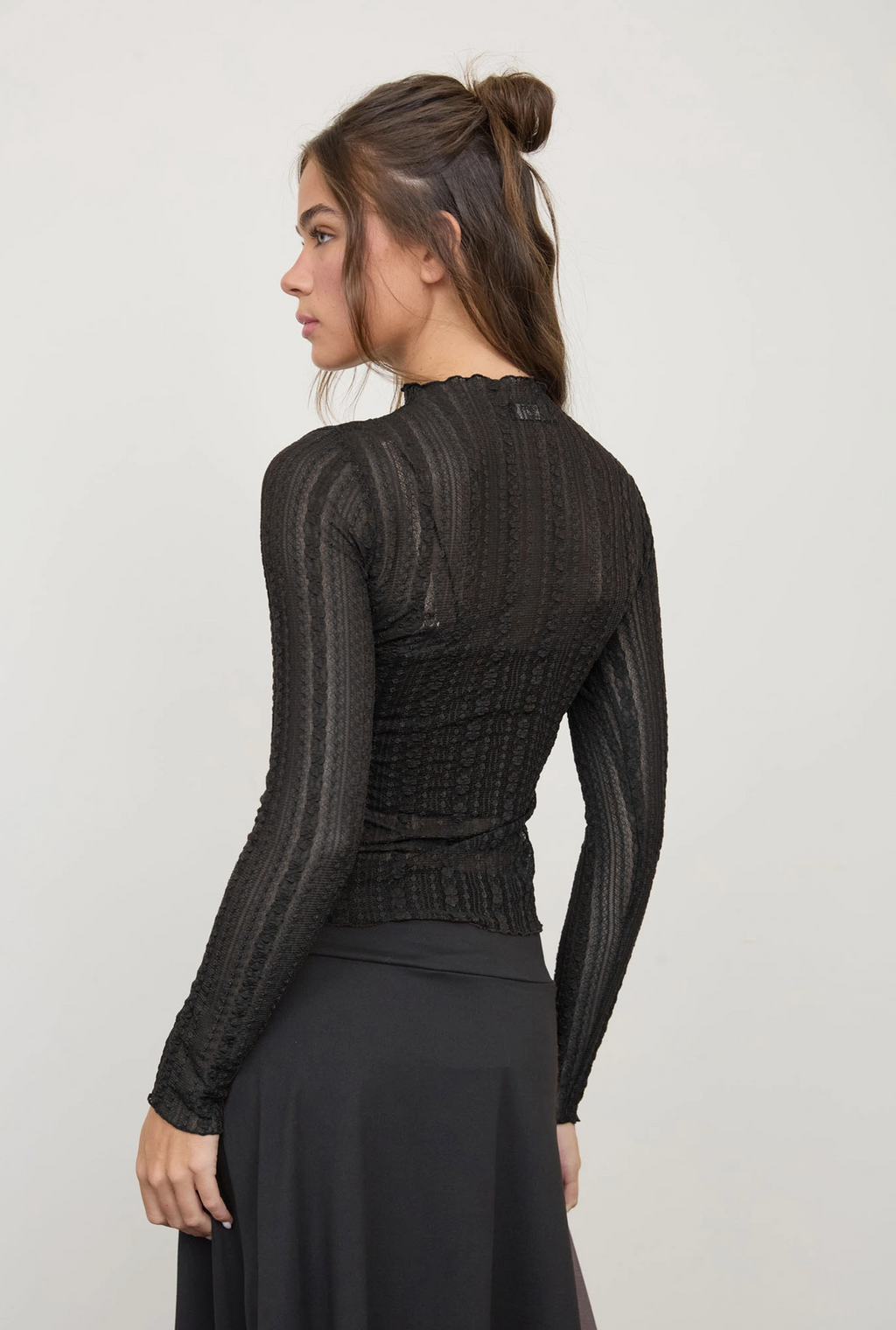Noelle Lace Mock Neck Top