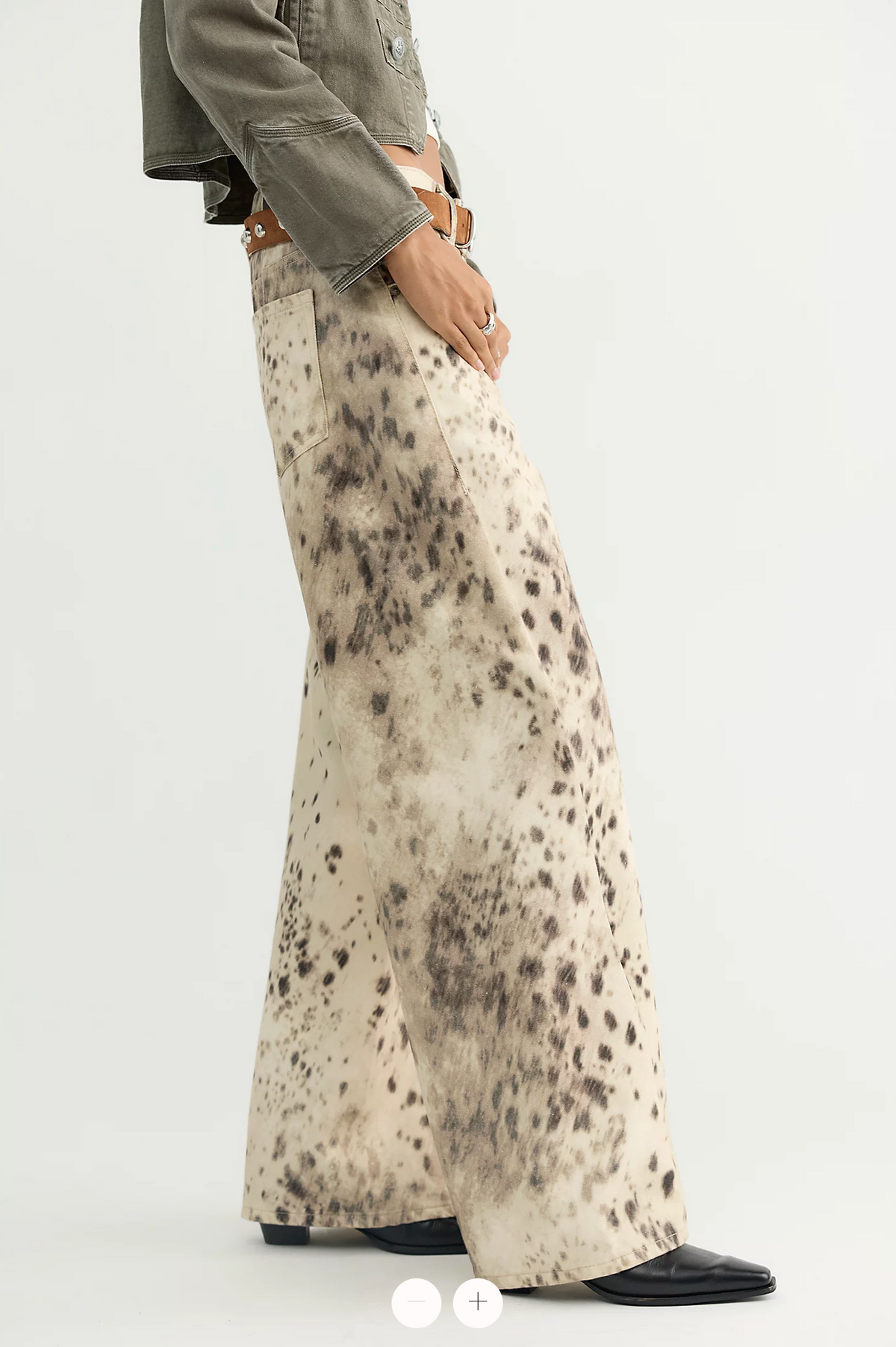Alter Ego Printed Wide-Leg Jean