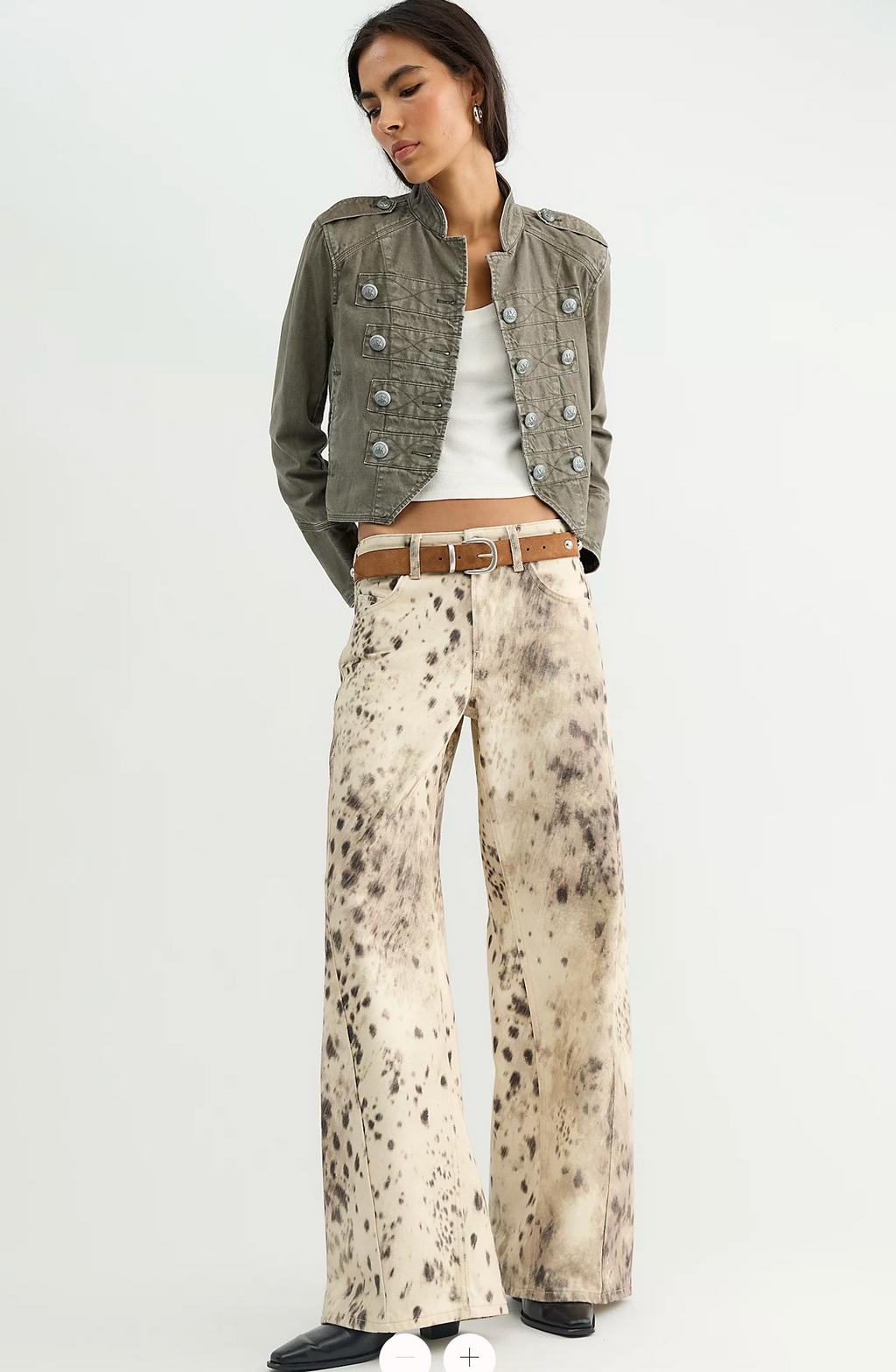 Alter Ego Printed Wide-Leg Jean