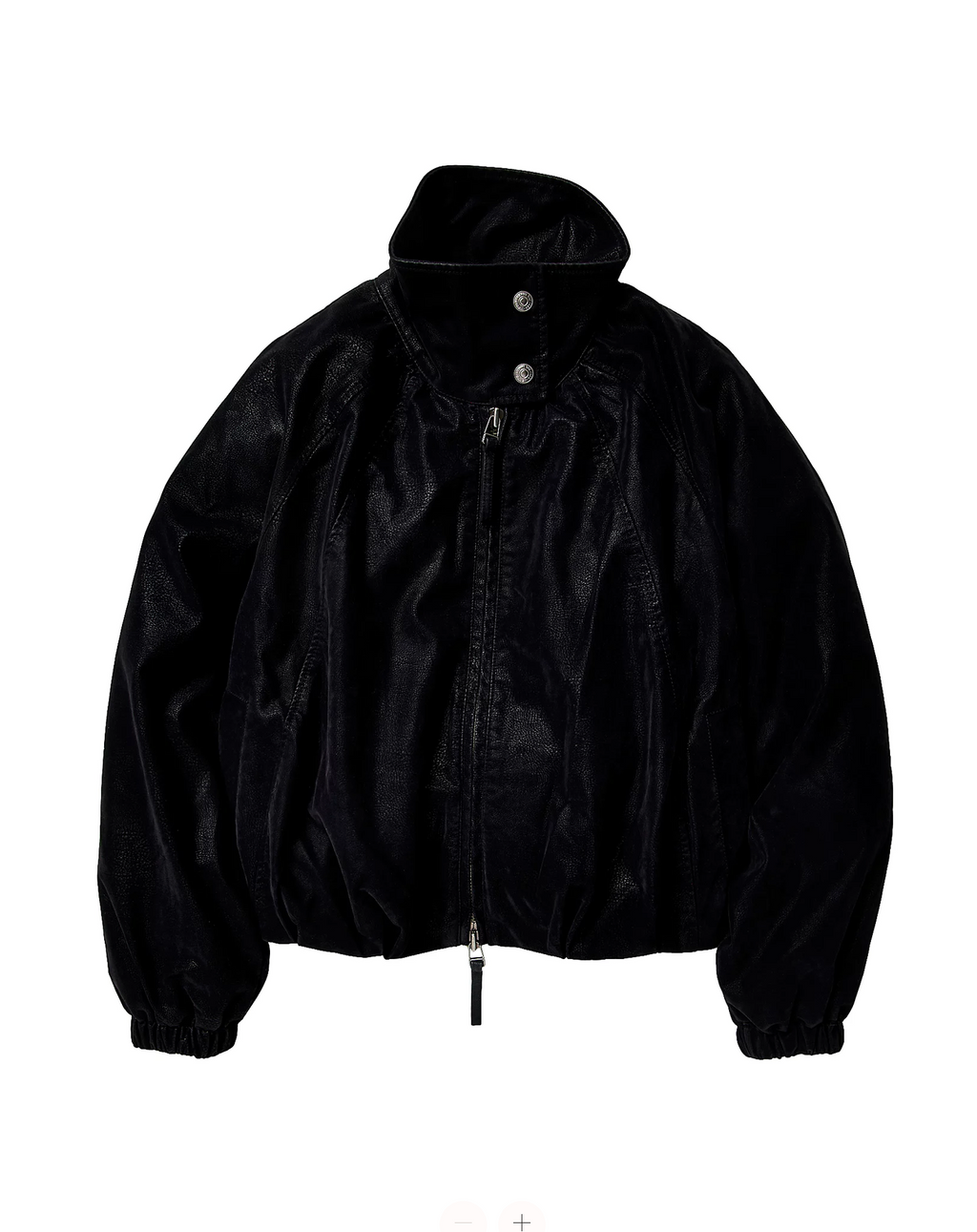 Chelsea Vegan Suede Funnel-Neck Jacket
