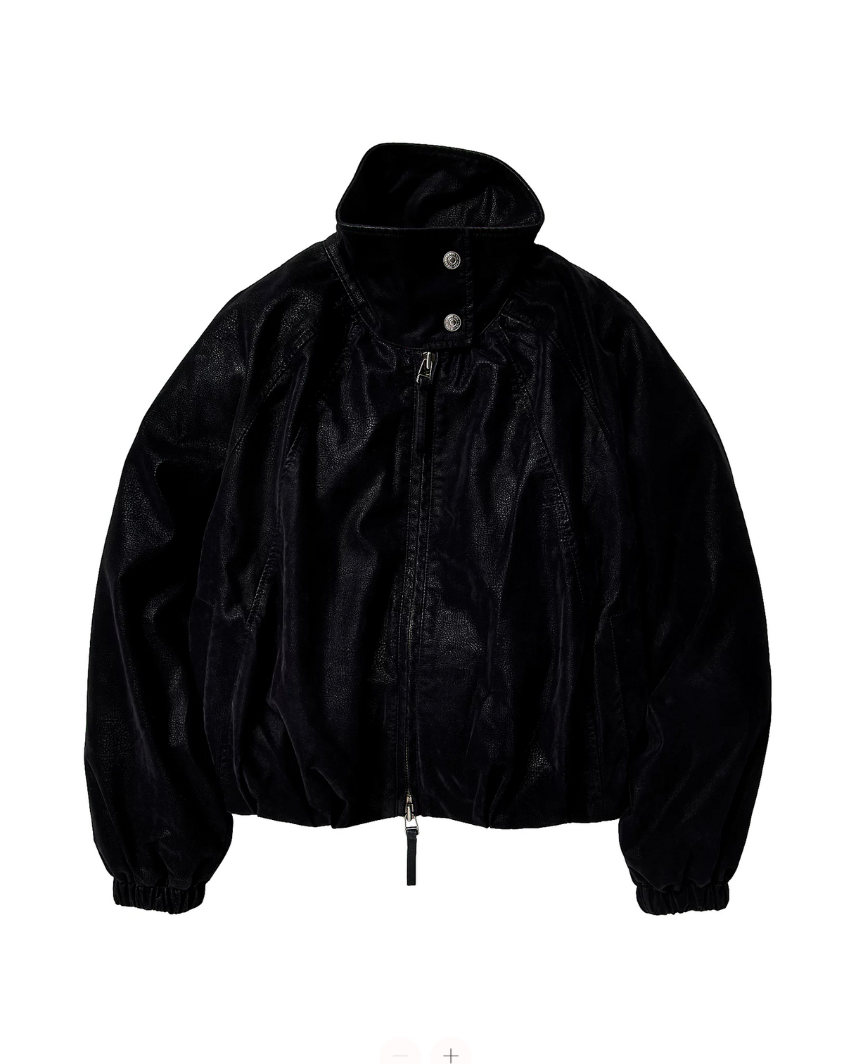 Chelsea Vegan Suede Funnel-Neck Jacket