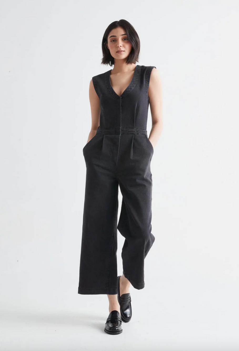 Performance Denim Jumpsuit